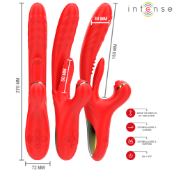 Intense - Rosalia Vibrateur Multifonction 3 En 1 Rouge